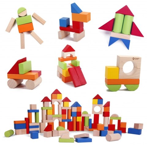 CLASSIC WORLD Drewniane Klocki 100 el.