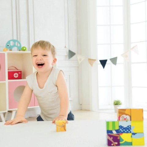 Puzzle Klocki Drewniane Kwadratowe Dzikie Zwierzęta Classic World