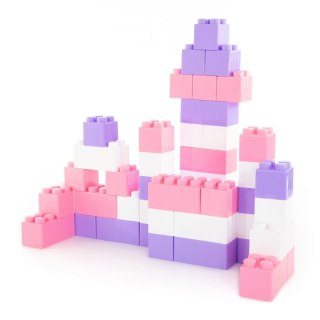 Wader QT Zestaw Klocków Różowe XXL 45 elementy