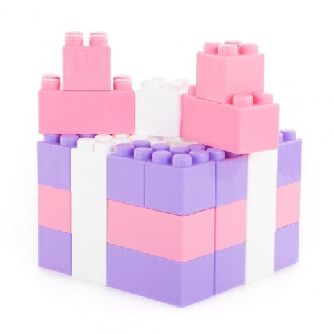 Wader QT Zestaw Klocków Różowe XXL 45 elementy