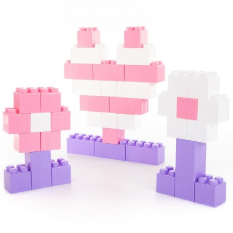 Wader QT Zestaw Klocków Różowe XXL 45 elementy