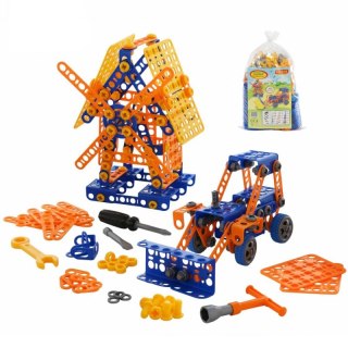Wader QT Zestaw Narzędzi Młyn Koparka Mały Konstruktor Klocki 330elem