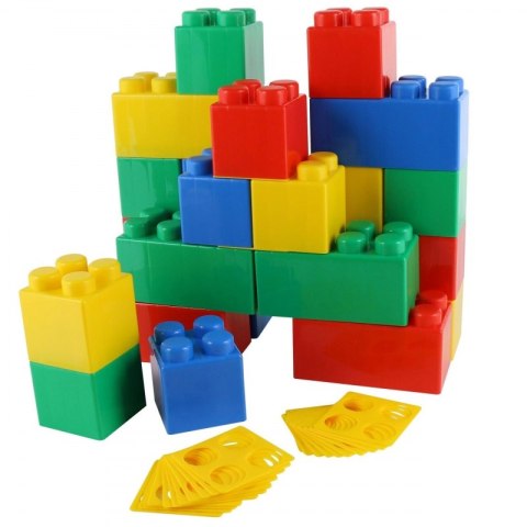 Wader Zestaw Klocków XXL 24 Elementy + 24 łączniki