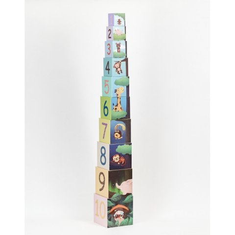 CLASSIC WORLD Układanka Nauka Liczenia Las Piramidka Klocki 10 el.