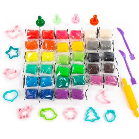 Ciastolina Zestaw Mega Lepienie Masa Plastyczna 51el.