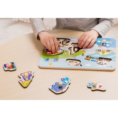 Classic World Puzzle z Pinezkami Ruch Drogowy