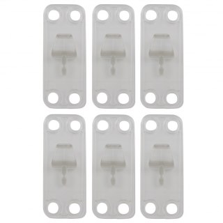 MASTERKIDZ Przezroczysty Haczyk Wieszak Ścienny 6 szt.