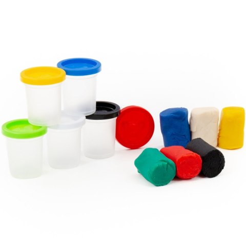 Ciasto-Plastelina Zestaw Dziecięcy Masa Plastyczna z Pieczątkami 6el.