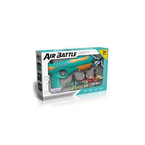 WOOPIE Pistolet Wyrzutnia Samolotów Automtyczna + 4 Samoloty