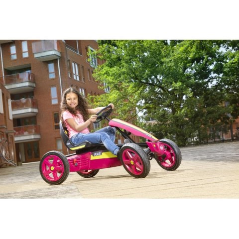 BERG Gokart Rally Pearl Różowy Pompowane koła 4-12 lat do 60 kg
