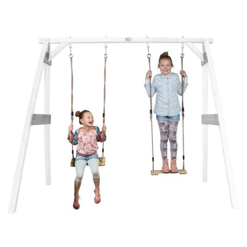 AXI Drewniana Huśtawka z Dwoma Siedziskami Szara Plac Zabaw zestaw