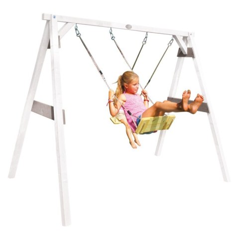 AXI Drewniana Huśtawka z Dwoma Siedziskami Szara Plac Zabaw zestaw