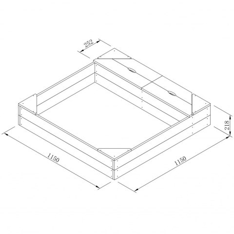 AXI Drewniana Piaskownica ze Schowkiem na Akcesoria i Miejscem do Siedzenia