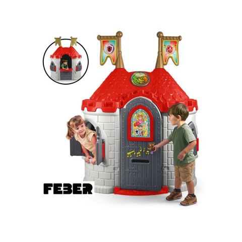FEBER Domek dla Dzieci Średniowieczny Zamek Dźwięk Otwierane Drzwi Okna
