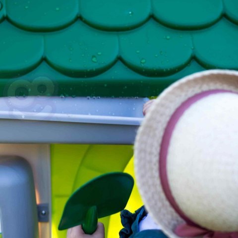 FEBER Domek ogrodowy Eco Karmnik Segregacja Odpadów Imitacja Panelu Słonecznego