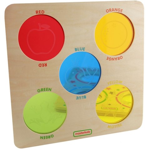 Kolorowe Szkiełka Drewniana Tablica Sensoryczna Masterkidz