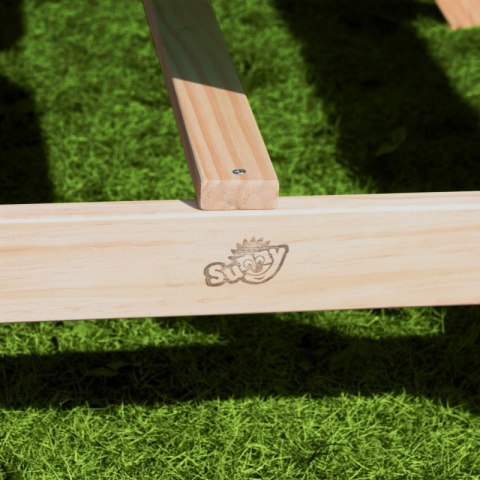 SUNNY drewniany stolik piknikowy z pojemnikami na piasek i wodę wykonany z drewna sosnowego FSC