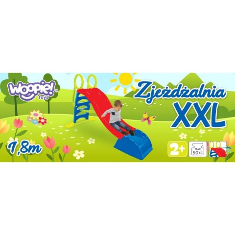 WOOPIE Duża Zjeżdżalnia XXL 180 cm z Natryskiem Wodnym Ślizg Wodny