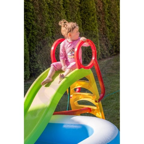 WOOPIE Duża Zjeżdżalnia Sunny 180 cm z Natryskiem Wodnym Ślizg Wodny
