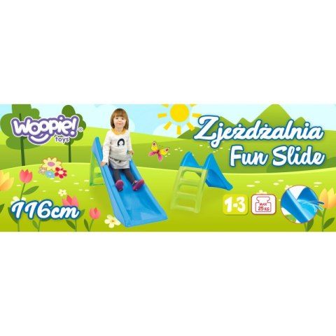 WOOPIE Zjeżdżalnia Ogrodowa dla Dzieci ze Ślizgiem Wodnym Fun Slide 116 cm Zielona