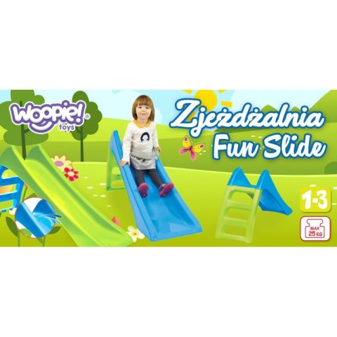WOOPIE Zjeżdżalnia Ogrodowa dla dzieci ze ślizgiem wodnym Fun Slide 116 cm Niebieska