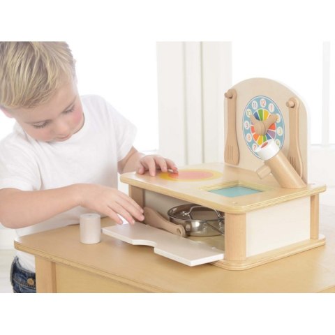 Drewniana Mini Kuchenka Dla Dzieci Masterkidz + Akcesoria