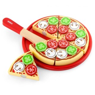 Drewniana Pizza do krojenia z dodatkami Viga Toys