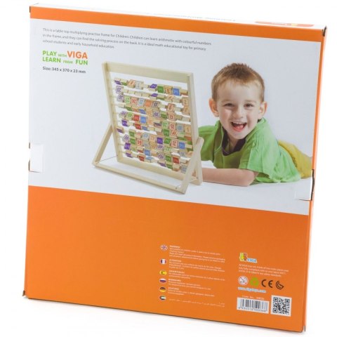 Drewniana Tabliczka Mnożenia Nauka Matematyki Viga Toys