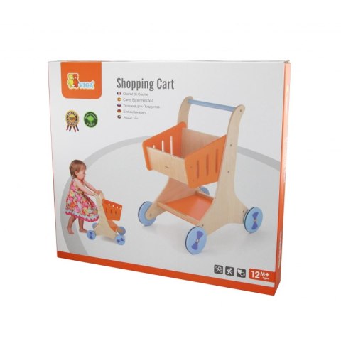 Drewniany Wózek sklepowy na zakupy Viga Toys