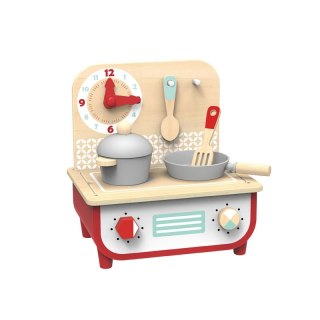 TOOKY TOY Drewniana Kuchnia z Grillem dla Dzieci 2 w 1 + Akcesoria Kuchenne