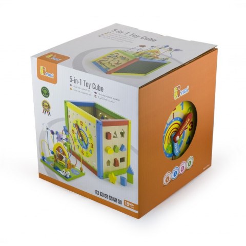 Drewniana Edukacyjna kostka Sześcian 5w1 Viga Toys