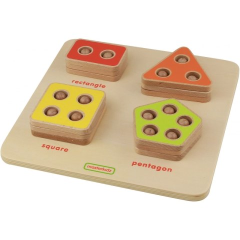 Drewniany Sorter Kształtów Figury Geometryczne Liczenie Masterkidz