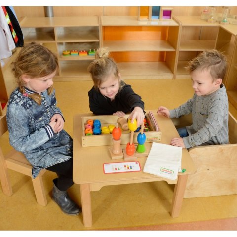 Duża Sznurowanka Kolorowa Drewniana Masterkidz