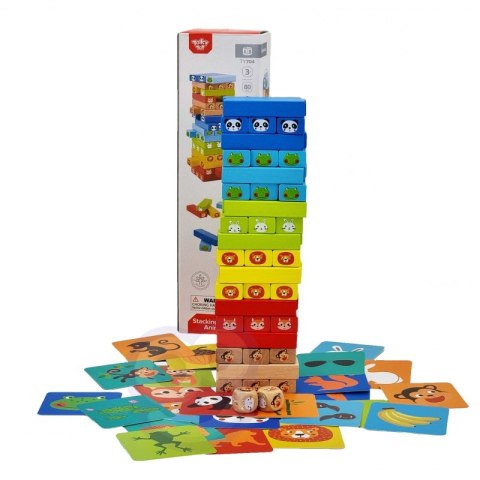 TOOKY TOY Jenga Zwierzęta Gra Zręcznościowa