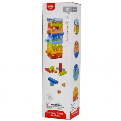 TOOKY TOY Jenga Zwierzęta Gra Zręcznościowa