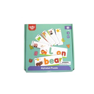 TOOKY TOY Puzzle Alfabet Nauka Literek Słów Zwierzątka 57 el.
