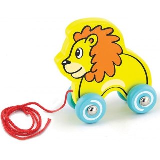 Viga drewniany lew do ciągnięcia Na sznurku