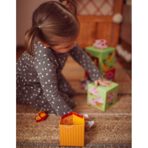 WOOPIE GREEN Układanka Kostki Farma w Pudełkach + Figurki 10 el.