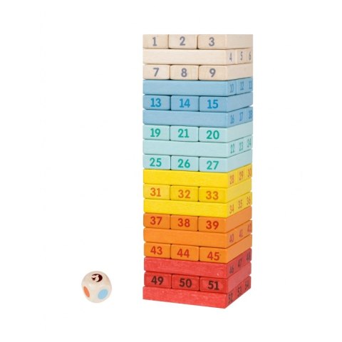 CLASSIC WORLD Drewniana Kolorowa Gra Wieża Deluxe Jenga