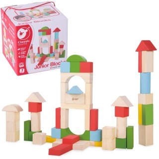 CLASSIC WORLD Drewniane Klocki Dla Dzieci 50 el.