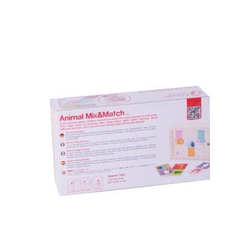 Classic World Drewniana Układanka Gra Domino - Zwierzątka 30 elementów