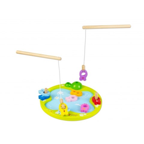 Drewniana Gra Łowienie rybek Classic World 12 elementów