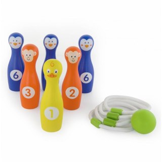 Drewniane kręgle zwierzątka z pierścieniami do rzucania Viga Toys