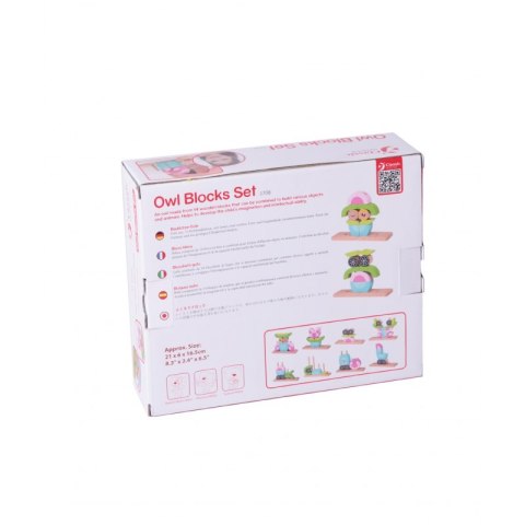 Kreatywne Drewniane Klocki Przestrzenne 3d Classic World Sowa