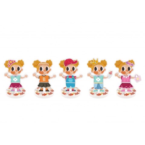 TOOKY TOY Stylizacja Laleczki Magnetyczne Ubranka + Figurka Do Ubierania