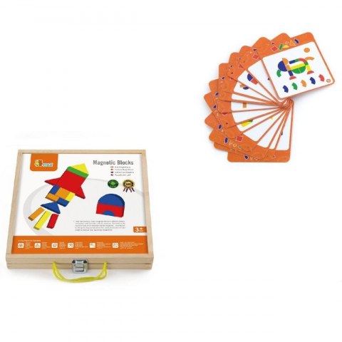 Viga Drewniana Magnetyczna układanka w walizce