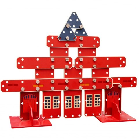 CLASSIC WORLD Ogromne Klocki Konstrukcyjne Drewniane Zestaw Straż Pożarna