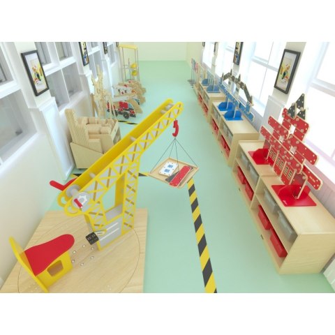 CLASSIC WORLD Ogromne Klocki Konstrukcyjne Drewniane Zestaw Straż Pożarna