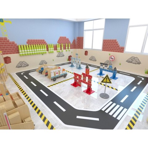 CLASSIC WORLD Ogromne Klocki Konstrukcyjne Drewniane Zestaw Straż Pożarna