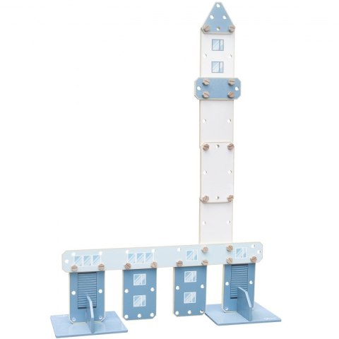 CLASSIC WORLD Ogromne Klocki Konstrukcyjne Drewniane Zestaw Szpital Kościół Wieża